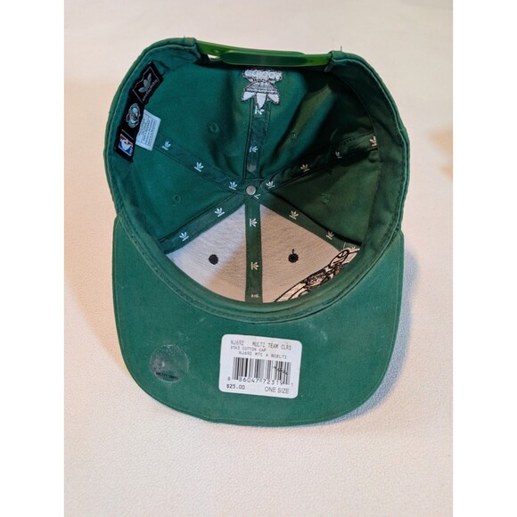 Adidas Boston Celtics NBA Big Logo Cap Snapback Hat Green Black Color Block - Picture 4 of 5
